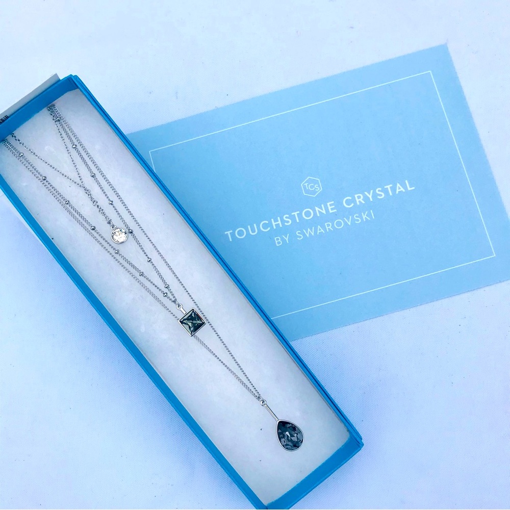 Tri-Me Necklace : Touchstone Crystal by Swarovski || 1338